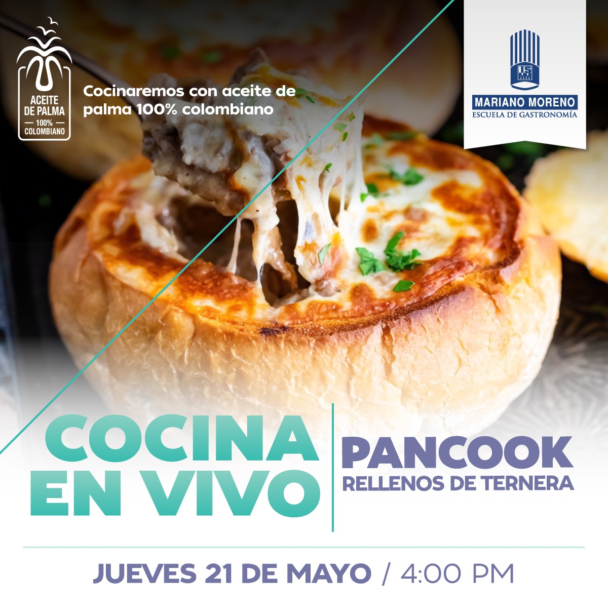 ISMM_Colombia's tweet photo. #EnCasaTambiénSeAprende Hoy prepararemos PANCOOK DE TERNERA con el chef Duvan Cardona y @LapalmaEsVida
¡Nos vemos a las 4:00pm!! 👀 En: https://t.co/Onz8ebXxMm
#LaMarianoTeAcompaña #MeQuedoEnCasa #ISMMContigo #EnCasaConISMM #ISMM #CocinaEnCuarentena #EscuelaDeCocina https://t.co/KViDlcsd11