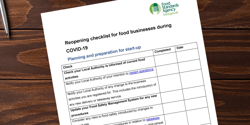 FSAinNI's tweet photo. We have published an easy to use checklist for restaurants looking to reopen as takeaways. 

Download the list and make sure you’re restarting your business safely and #AllergyAware
▶️https://t.co/ADIT5crhsS https://t.co/v6rQ5dY8Ky