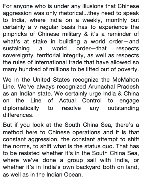 The second (lengthier) comment from Amb. Wells came in a conversation with  @RichardRVerma yday afternoon. 3/