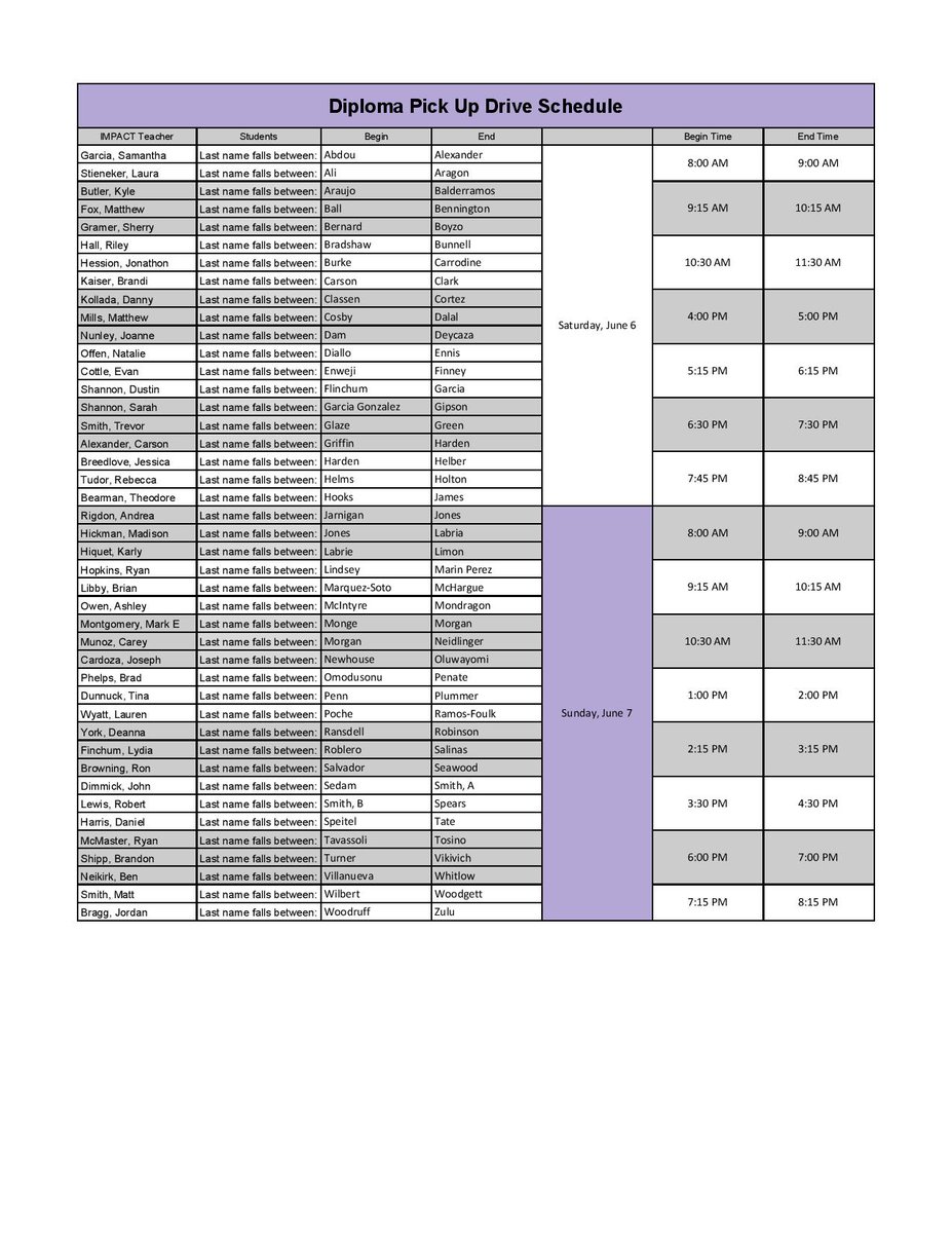 BenDavisHS's tweet photo. "Drive Thru" Diploma Pickup Information for @BDSeniors20 and families from @Squire16. Please read the attached documents carefully. This information is also on ParentSquare.

We will host this event rain or shine on June 6 and 7. The stage and diplomas will be housed under tents. https://t.co/R5NUC85Fkv