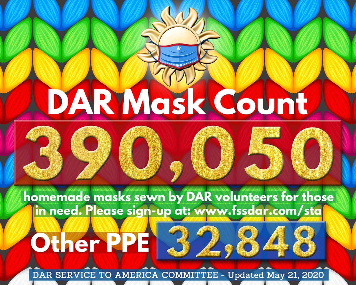 darqueenie's tweet photo. @MichelleWTAE Thanks for the chat this morning about #TodaysDAR mask making. @TodaysDAR https://t.co/myhsiwhbJY https://t.co/WclSe8Mqwy