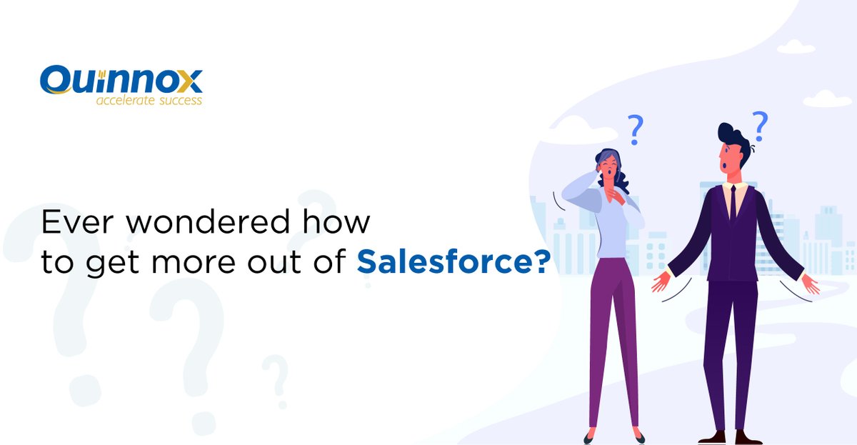 QuinnoxInc's tweet photo. To get the most out of Salesforce, you need to know what best practices to follow, and which products and add-ons can help. #Quinnox, with its expertise, can help you maximize your #Salesforce investment - https://t.co/Hm6JFo7vN0

#salesforcepartner #customer360 #crm https://t.co/RUYvqrU6DS