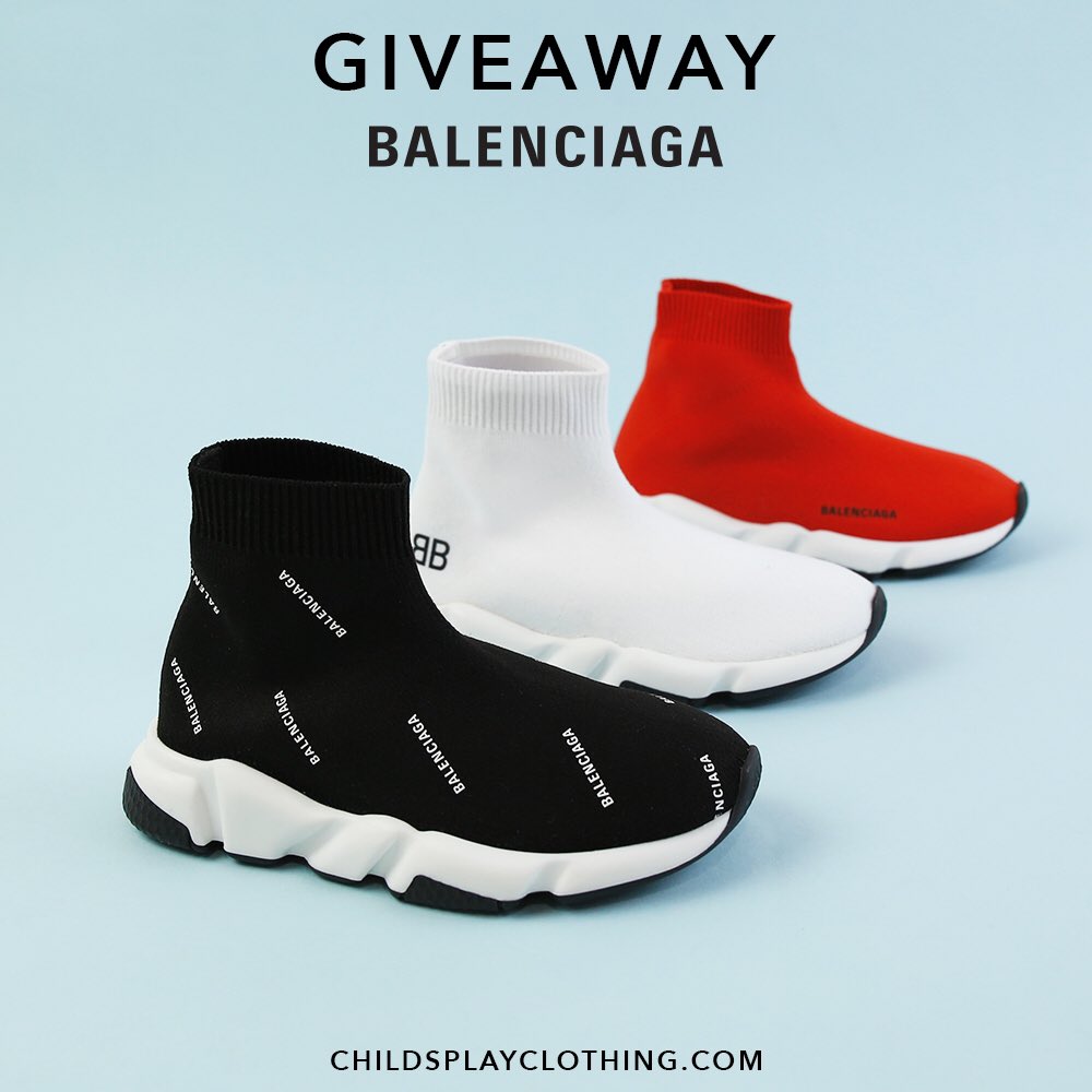 cpchildsplay's tweet photo. GIVEAWAY! A Chance To Win A Pair Of Balenciaga Trainers 😍 All You Have To Do Is: 1️⃣ Follow us @cpchildsplay And Like This Tweet 2️⃣ Tag A Friend &amp; Comment The Colour And Size You Would Like 3️⃣ Retweet This Post And Tag Us
We Will Announce The Winner On Tuesday 26th May #Giveaway https://t.co/WO0mFLZjZr