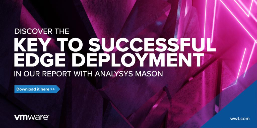 WWT_UKI's tweet photo. What are the three key components to successful Edge deployment?

🔴 Connectivity 
⚪ IT infrastructure 
🔵 Applications

Download our latest report with Analysys Mason to find out more: https://t.co/LWl42ELP3d https://t.co/SNxD0spuvt