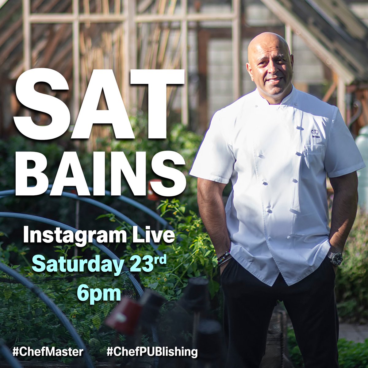 chefpublishing's tweet image. SAT BAINS on Instagram Live, this Saturday at 6pm. Join us then for lively banter and of course the ongoing #ChefMaster competition! @RSB1withrooms