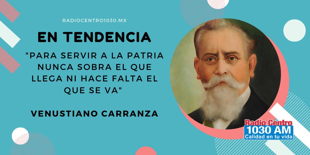 #UnDiaComoHoy conmemoramos el centenario luctuoso de #VenustianoCarranza, líder de la Revolución que acabó con la dictadura de Victoriano Huerta.