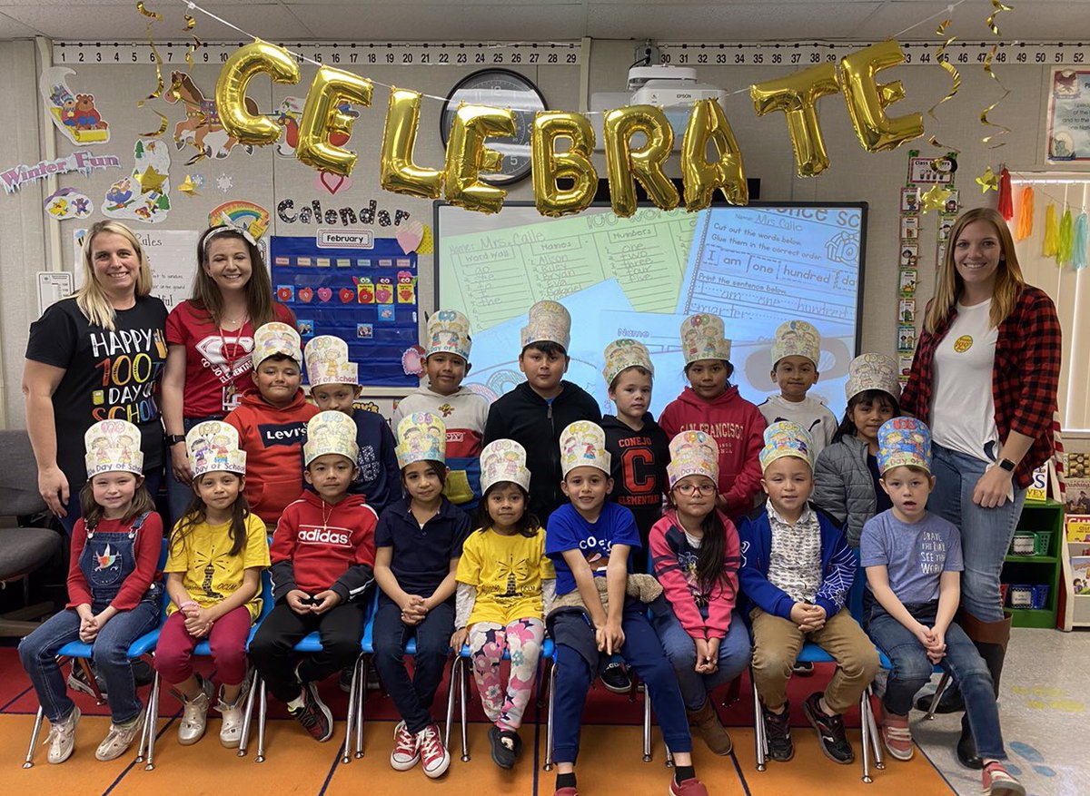 letsgoconejo's tweet photo. Today’s #MayMemory is brought to us from many of our teachers! Ms. Kate, Ms. Adler, Ms. Amy, Mrs. DuBois and Mrs. Calle all reported THE 100th DAY OF SCHOOL as one of their favorite memories from our year! https://t.co/uaJc7dBbEf