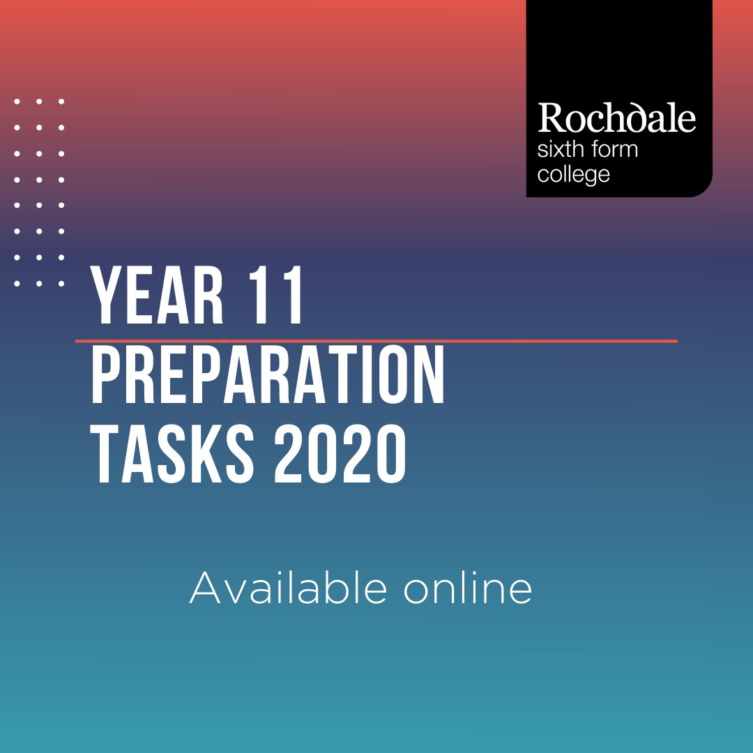 RochdaleSFC's tweet photo. Year 11 Preparation Tasks are available to download via our website https://t.co/pYvZz7B4Nm #prep2020 #rsfc #rsfcfamily #rochdale https://t.co/pc1ayPxupp