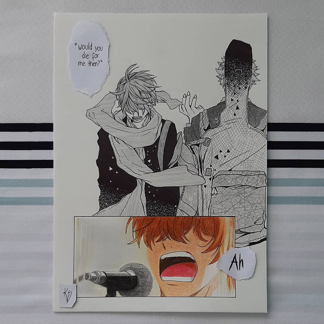 KialexS's tweet photo. Dibujito de una de las escenas que más me encantó de Given ✨
·
____
T A G S :
#given #givenmanga #mafuyusatou #fuyunohanashi #shonen #shonenai #yaoi #manga #mangadrawing #animeartist #animefanart #drawing #animesketch #mangadrawing #fanart #inkdrawing #drawingart #animelovers https://t.co/kPQFpYYhie