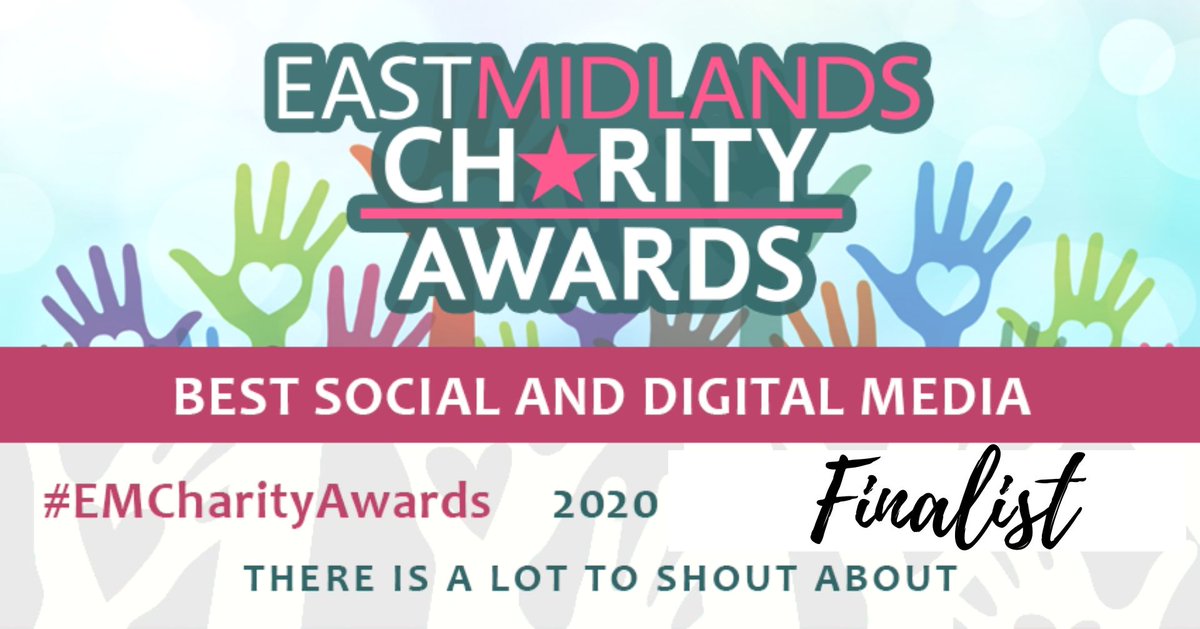🌺🌟Deaf-initely Women is a finalist!🌟🌺
Is delighted to have reached the final stage of the East Midlands Charity Awards 2020 as a Small Charity, Big Impact AND finalists for the Best Social and Digital Media award.  #EMCharityAwards #CheerForOurCharities