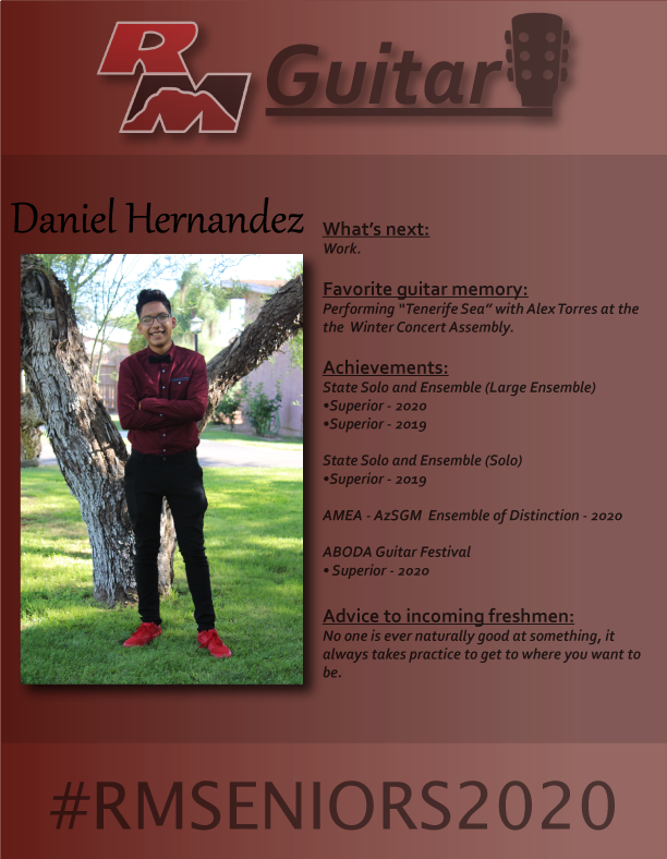 🎸RMHS Guitar Senior Spotlight - Daniel Hernandez🎸 #RMSeniors2020 #redmountainway #mpsaz