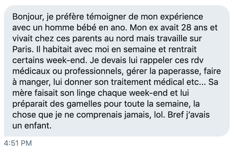 Les ouvreurs de bocaux sont incroyables. Des meufs témoignent, ils ne savent RIEN de la vie de ces personnes mais ça les empêche pas de faire 36 000 suppositions pour justifier la situation dénoncée. Ne doutez jamais de la capacité des hommes à se soutenir entre déchets.