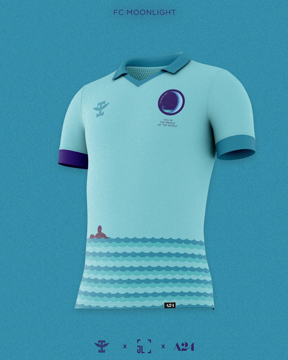 First up in the A24 Films as Football Clubs League: FC Moonlight’s primary kit. Coached by Barry Jenkins they once famously maintained 98% possession for 45min and scored with the last kick of the half against Sporting Paimon SC.