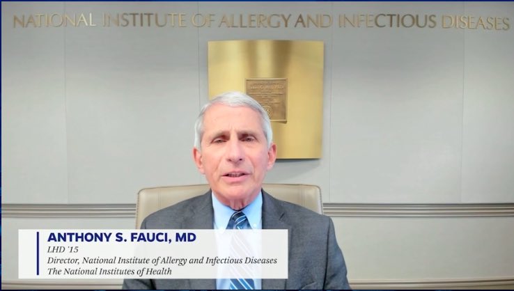 A special message from Dr. Anthony Fauci, NIAID Director #jhu2020