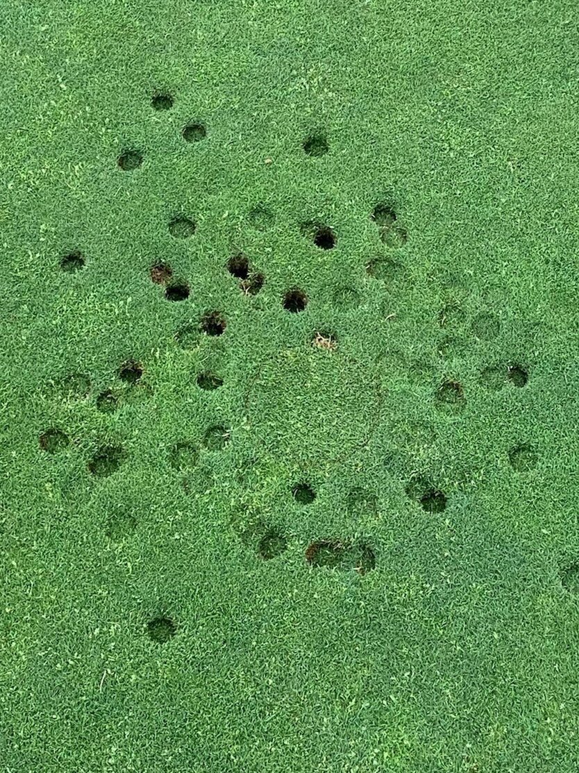 riveroaksedmond's tweet image. Please contact us if you have any knowledge of who used the flagstick on hole #6 yesterday to do serious damage. 

This happened most likely in evening or at night on Wednesday, May 20th.