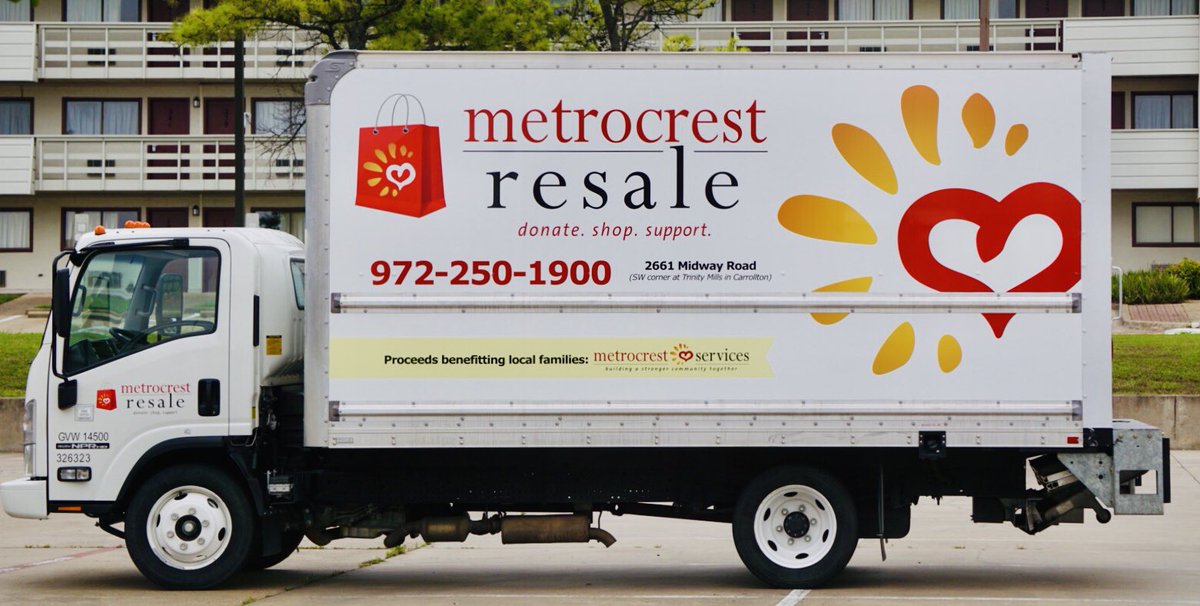 Metrocrest Services with a new &amp; shiny truck &amp; wrap. Thankful for all the wonderful things they do for our community!