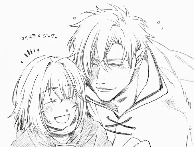 生き残り錬金術師のファンアート的な落書き。
マリエラちゃんとジークさんの主従が本当たまらんの… 