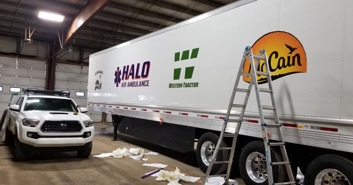 Westerntractor's tweet photo. Prepping the truck for #FreeFryDay with #JEBTransport! @Haloairrescue @mccaincanada #inflightforyourlife #halochallenges https://t.co/YDkPS2RI0s