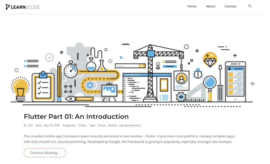 ie_learn2code's tweet photo. https://t.co/TWcbdXFH6F went live today... first post is an introduction to Flutter. 🥳 #Flutter

https://t.co/Q8KdOhxe5V https://t.co/HTW5LLP12d
