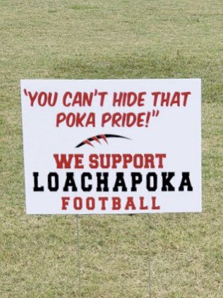 Don’t hide that Poka Pride! Support the new era of Loachapoka Football! Get your yard sign for $20 (available for alumni as well), mask for $10, & become a team sponsor #pokapride #thepokaway #support