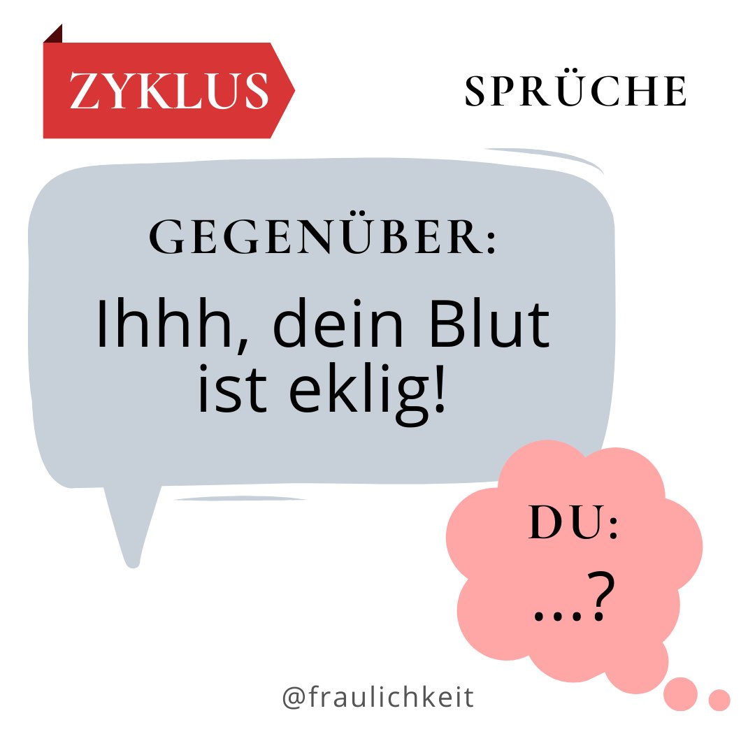 Hast du in der Vergangenheit schon einmal einen Spruch über deinen weiblichen Zyklus gehört, der total daneben war? Selbst wenn er nur als Spaß gemeint war, hinterlässt er einen bitteren Beigeschmack.
❓Was ist deine Antwort? #frauenprobleme#fraulichkeit#dummesprüche#schlagfertig