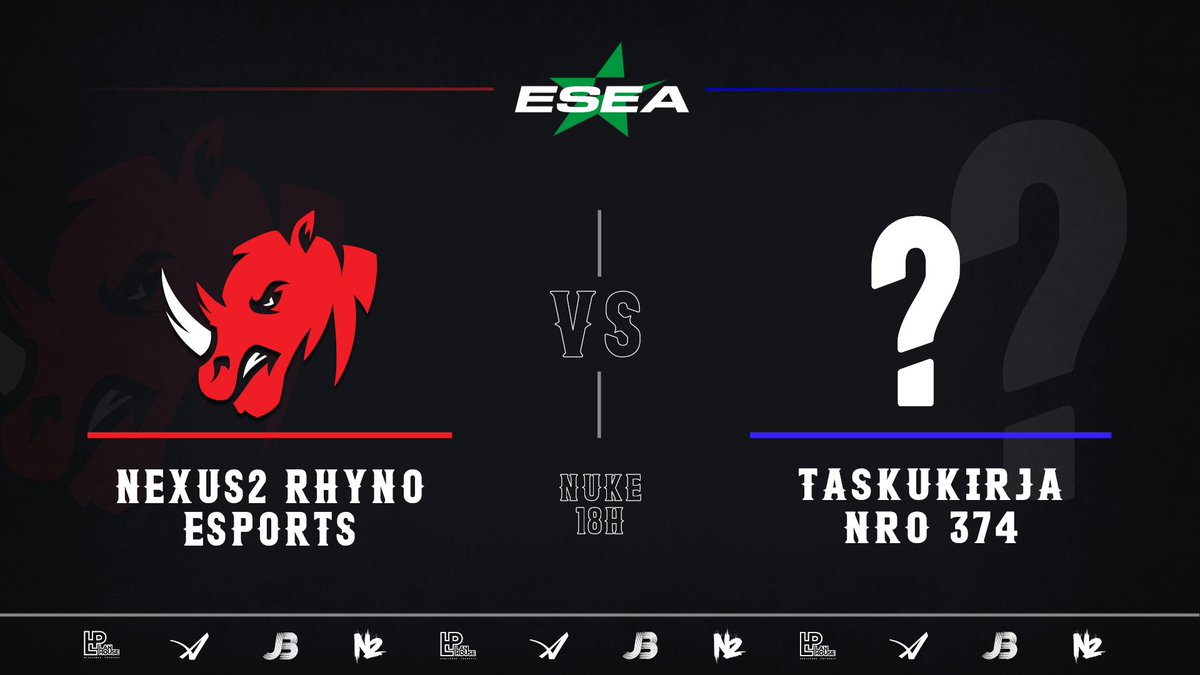 RhynoEsports_'s tweet photo. Hoje os Nexus2 @RhynoEsports_ entram no servidor para a @ESEA vs #taskukirja.
Só a vitória nos interessa para seguirmos imbatíveis!
Podem acompanhar o jogo na stream do @andremuchagata!
https://t.co/zVEsyA84mS https://t.co/NHZDXZtDGp