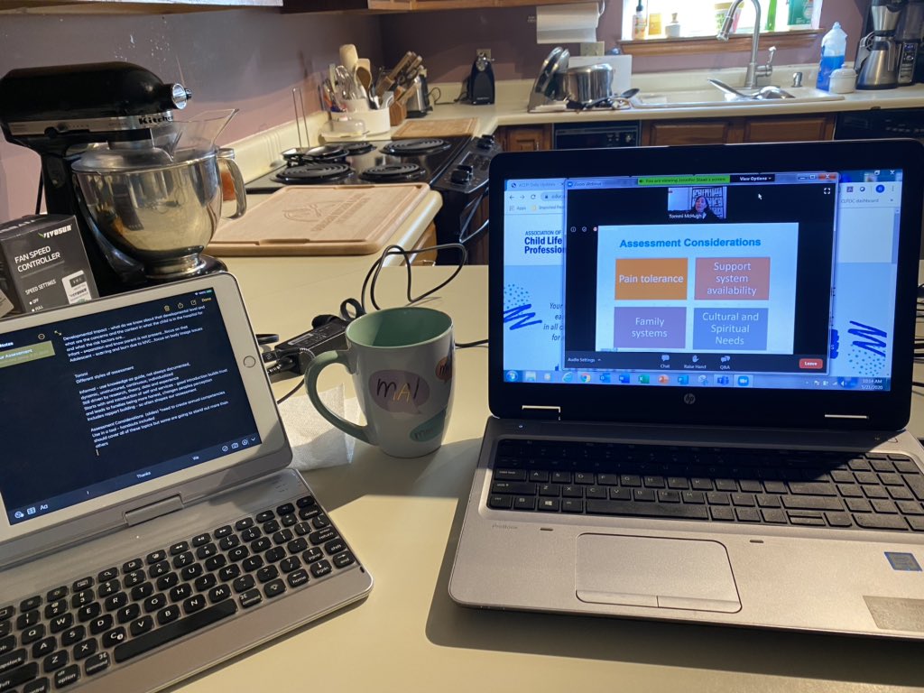 Bostonr72's tweet photo. #childlife2020
Struggling and saddened about not getting to share space/network with friends and colleagues that annual conference provides, but we are resilient and continuing to learn in a new way 👍🏻 @AssocChildLife #proudtobeaCCLS #technologychallenged but getting better 😉 https://t.co/T7xauN8GLU