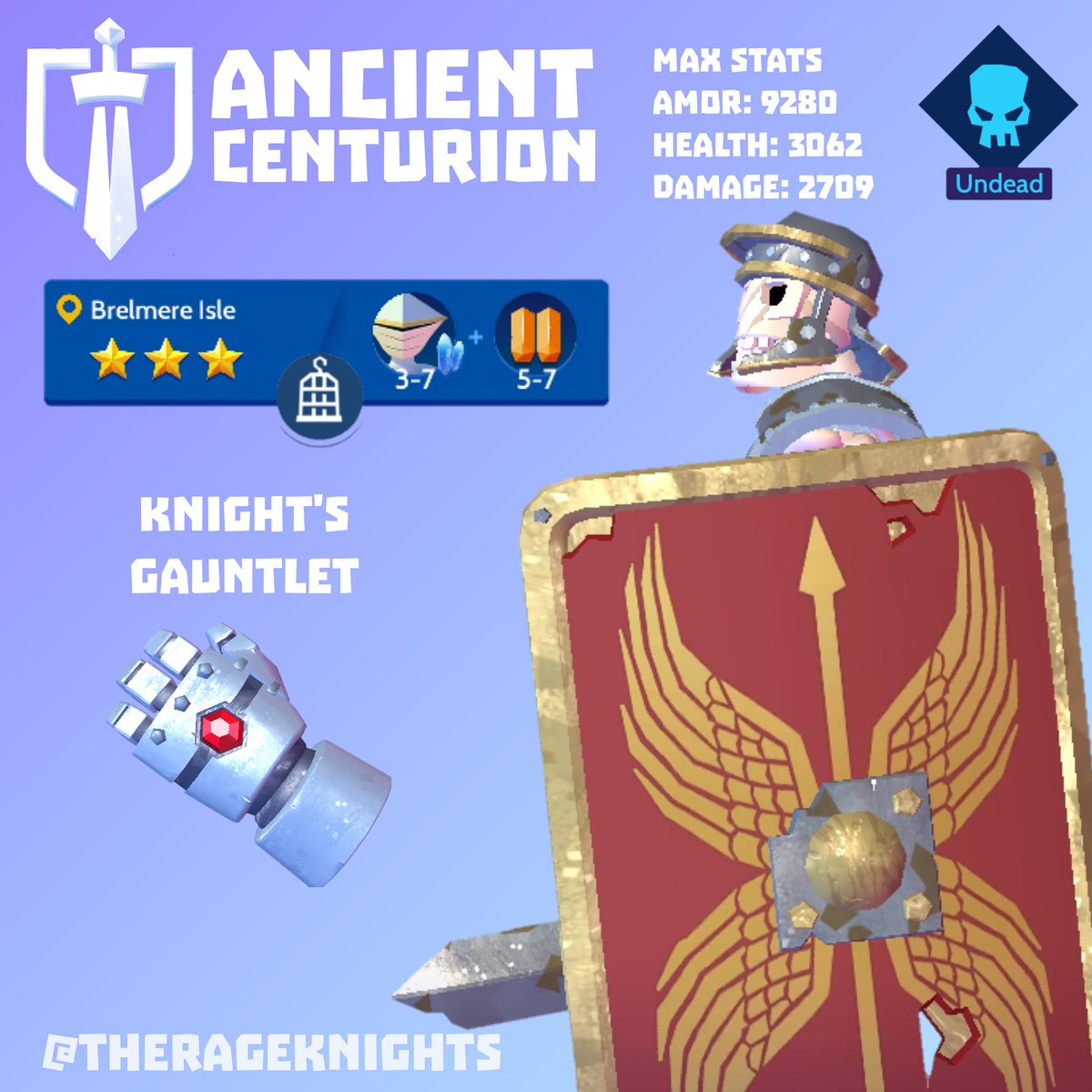 therageknights's tweet photo. MinionDex #12: Ancient Centurion
Ancient Centurion is vulnerable to Acid and Expose, and resistant to Poison. Perhaps he is not the best minion. But having a reliable gladiator on your side isn't bad.
@KnighthoodGame #jointheknighthood #miniondex https://t.co/PvcwHh0eIG