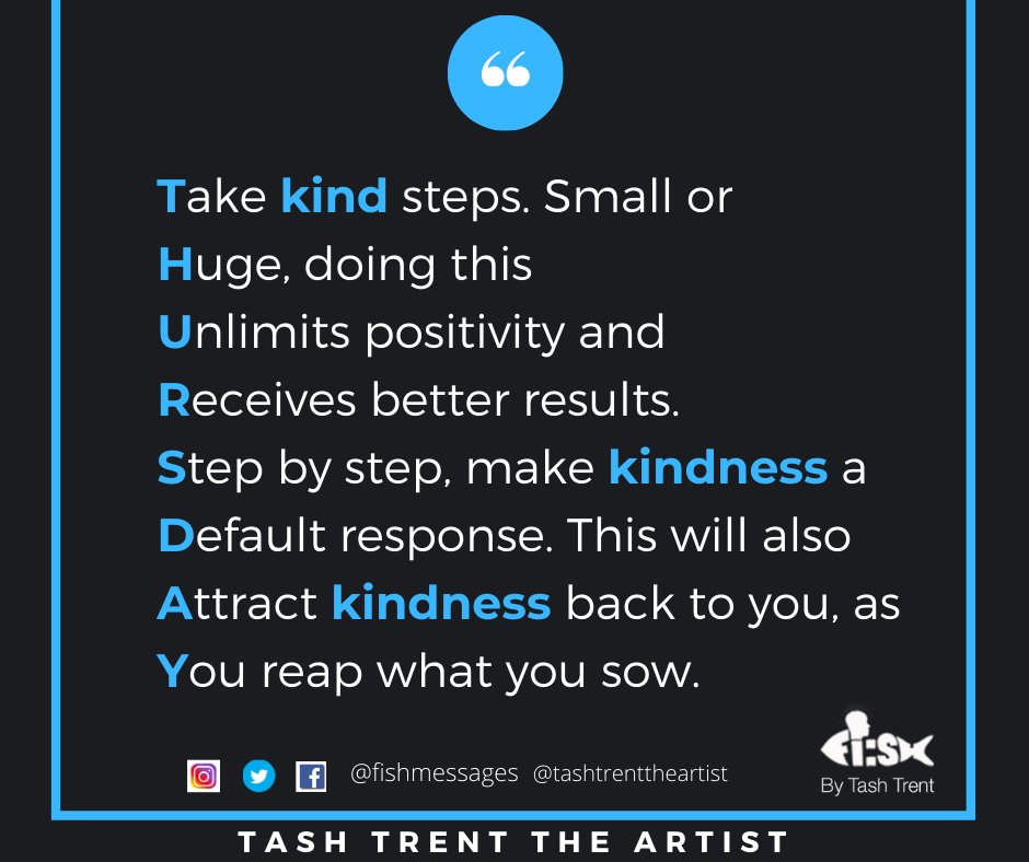 FISHmessages's tweet photo. Daily FISH.. The theme for this mental health week 2020 is kindness. Check out Wednesday and Thursday's message...

#motivationalquotes #motivation #motivationalgoals #healthywords #dailymotivation #dailyquotes #inspirationalquotes #mentalhealthawareness #mentalhealthisimportant https://t.co/sjQ2LHhOcY