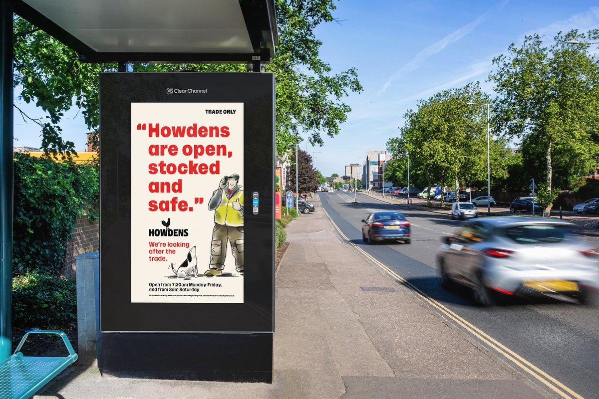 Great to see <a href="/HowdensJoinery/">Howdens</a> open for business again! With roadside audiences back to 56% and growing (source: @TalonOutdoor #Ada), #OutOfHome is the perfect #PlatformForBrands to welcome back customers.