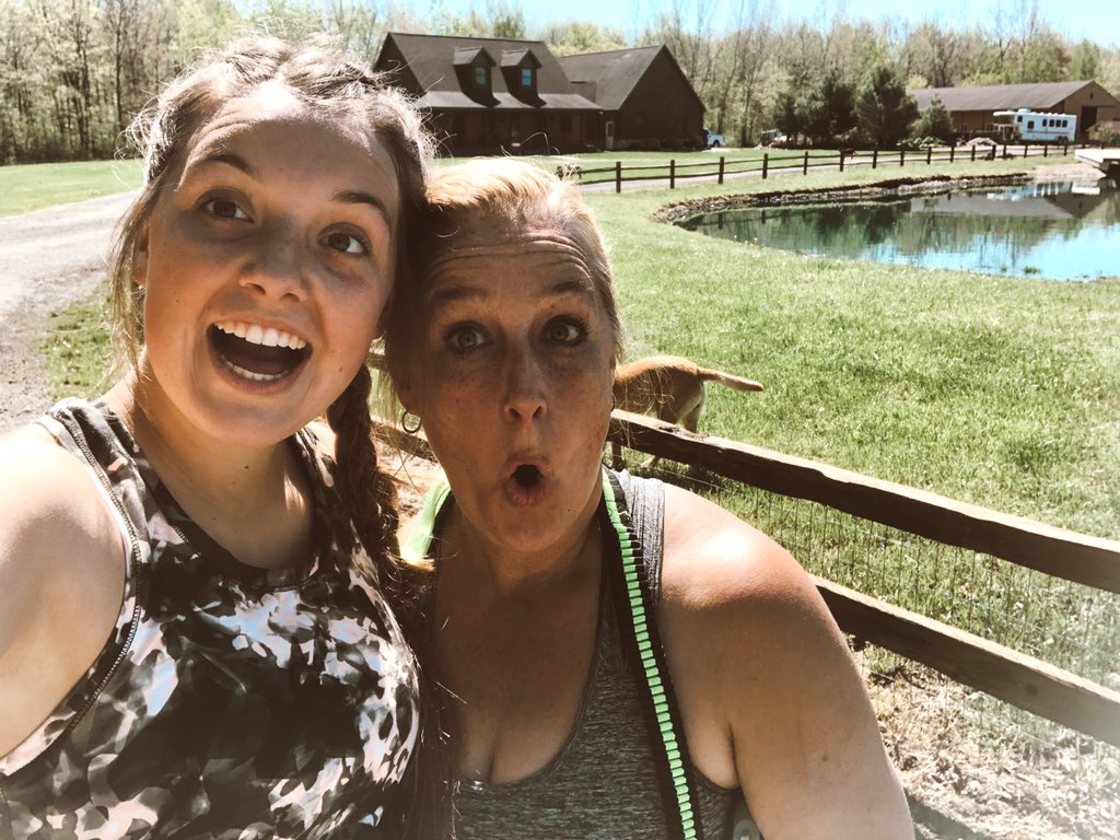 EllaGaffke's tweet photo. Getting those miles in....my first ever 6 mile run. With the best mom in the world!! 
#StayReady  @MImystics https://t.co/S6gfTYZm0T