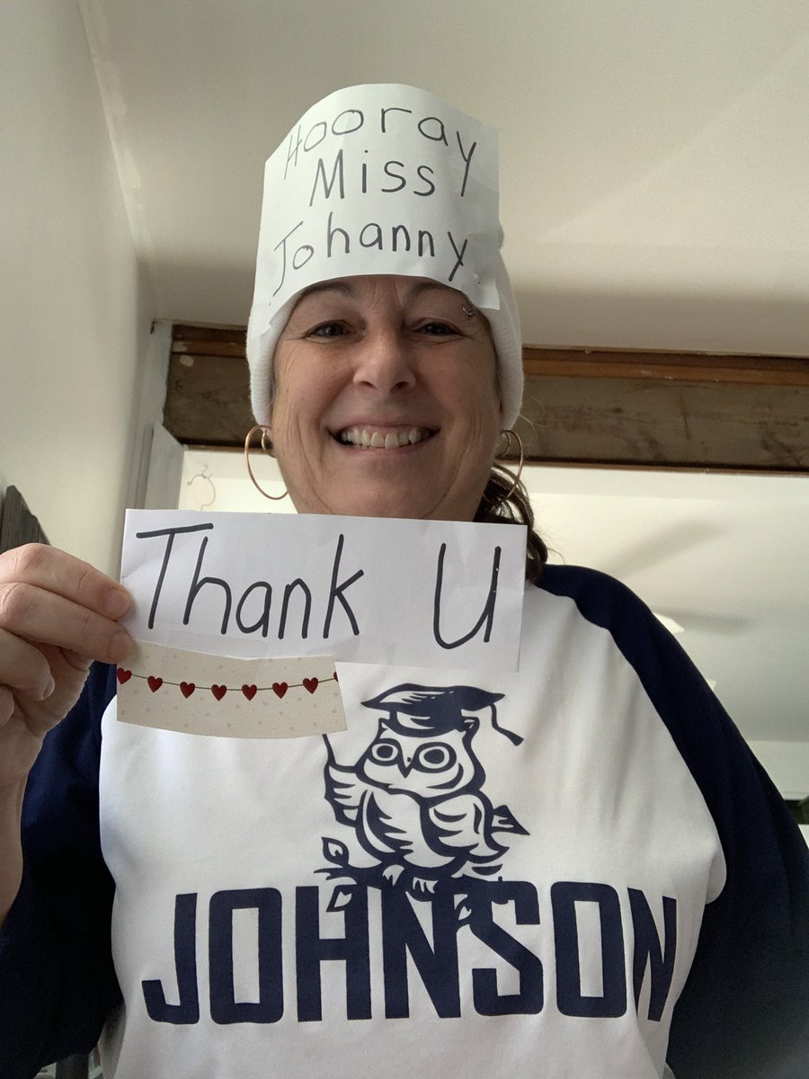 Runfreenow1's tweet photo. #Room31 ABC Countdown Day 8 “H” Hooray for Miss Yohanny! Thank you from Room 31 for all you do for Johnson. @JJESOwls https://t.co/DNB1Wlqjsr