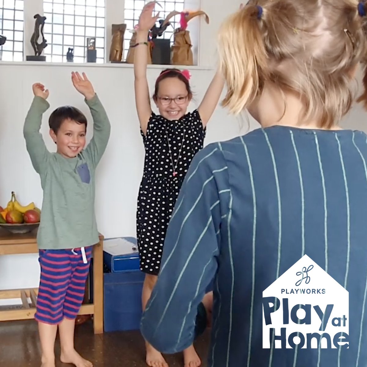 PlayworksSE's tweet photo. The rain here in #NorthCarolina might be keeping us inside, but it doesn't have to keep us from playing! Head to Playworks Virtual Facebook Recess at 12, 2, and 4pm EST or go to https://t.co/hCdzd8tfhc to watch videos and read game rules! #PlayAtHome #WorkPlayBalance #Recess https://t.co/oQHuGNXt08