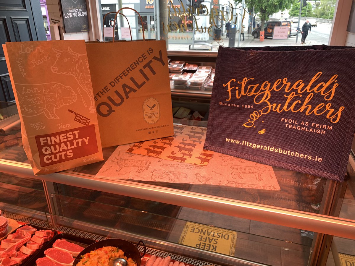 Our move away from plastic continues with our bag for life, recycled paper bags and our waxed wrapping sheets #irishexaminer #sustainabiltyweek