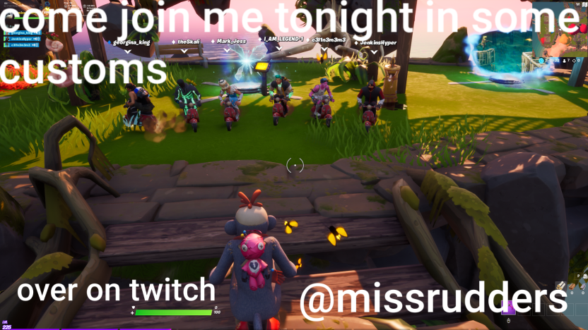 missrudders's tweet photo. hello every one come over to twittch at 8pm ill be live were be doing some custom games tonight #Fortnite #customkey #customs #customgaming #twitchstreamer #twitchaffiliate #twitchfollow #live #girlstreamer #supportallstreamers #supportsmallstreamers #girlgamer #followme #pcgamer https://t.co/AFxPQGjAqA