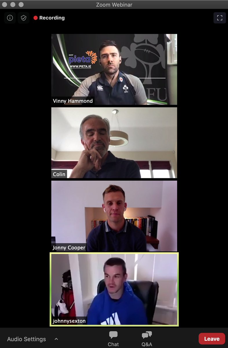 rocshot's tweet image. Brilliant virtual conference today with @IrishRugby. To the point, no BS, interesting questions, no tech delays, no bad coffee and really well hosted by @vinnyhammond #Analytica2020