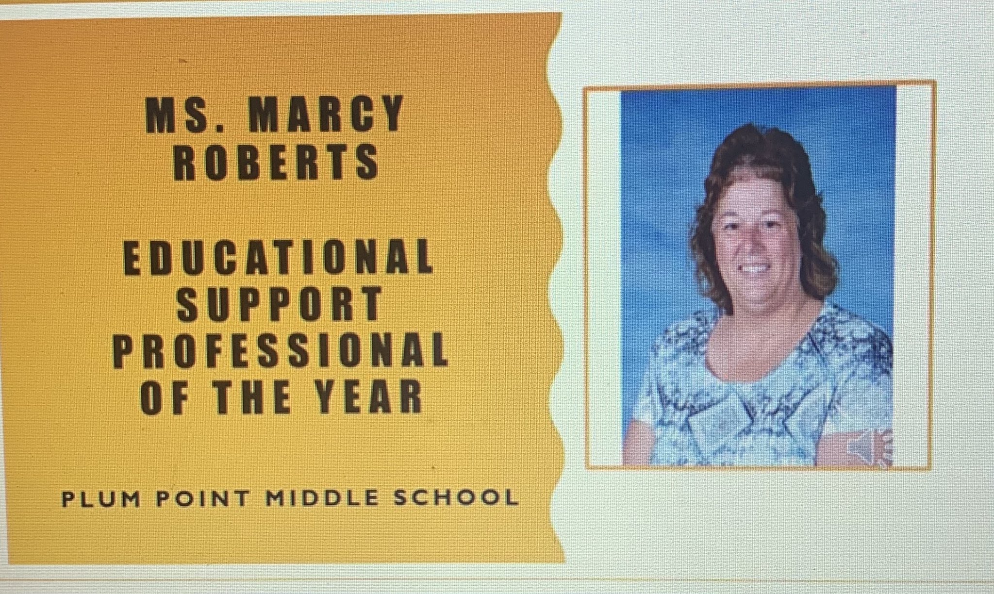 Plum Point Middle on Twitter "Even more to celebrate! Our Teacher of the Year and Educational