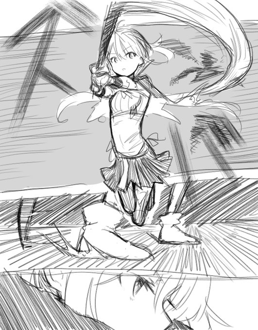 rkgk
かっこいい絵を描きたくて描いてたら気づいたら漫画の1ページみたいになった 
