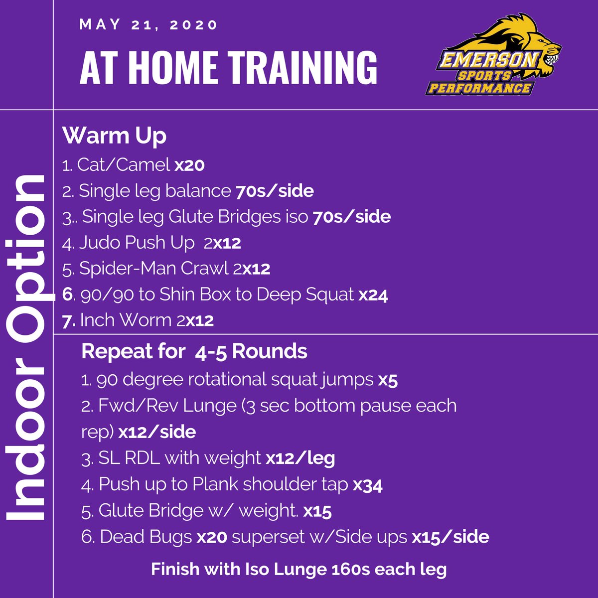 ecsportperf's tweet photo. Thursday at home training! Let’s get it! 🦁💪🏻 #hearusroar https://t.co/hFoJmUy6pM