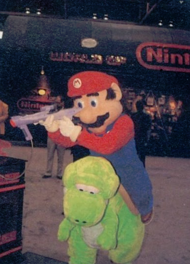 #RedrawMarioWithAGunOnYoshiChallenge