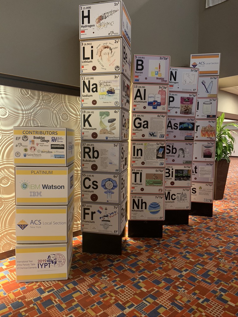 EASorg's tweet photo. Throwback Thursday to #EAS2019 and this awesome periodic table display! Comment below with your favorite element #tbt #EAS2020 #serEASscience https://t.co/E5bRBYAMHn