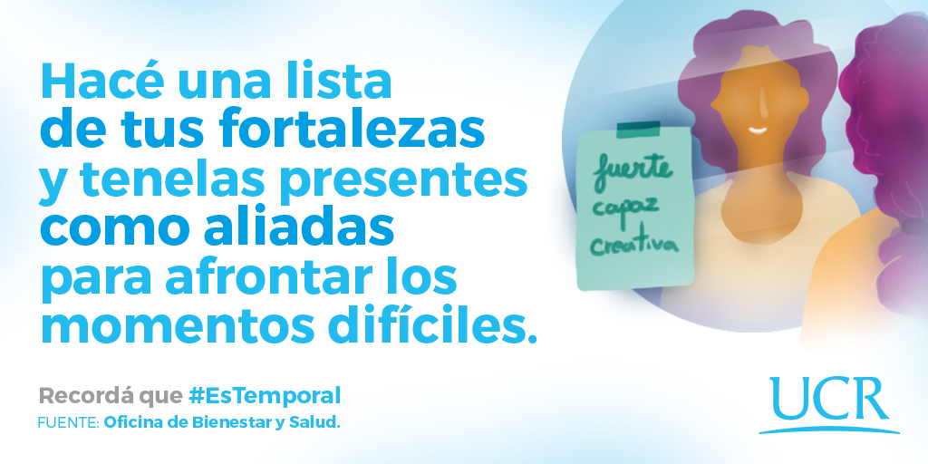 UniversidadCR's tweet photo. Es común que en momentos de cambios y tensión como el actual, surjan en tu interior mensajes negativos que te hacen dudar de tus propias capacidades.
#COVID19 #EsTemporal https://t.co/05trVFfiEC