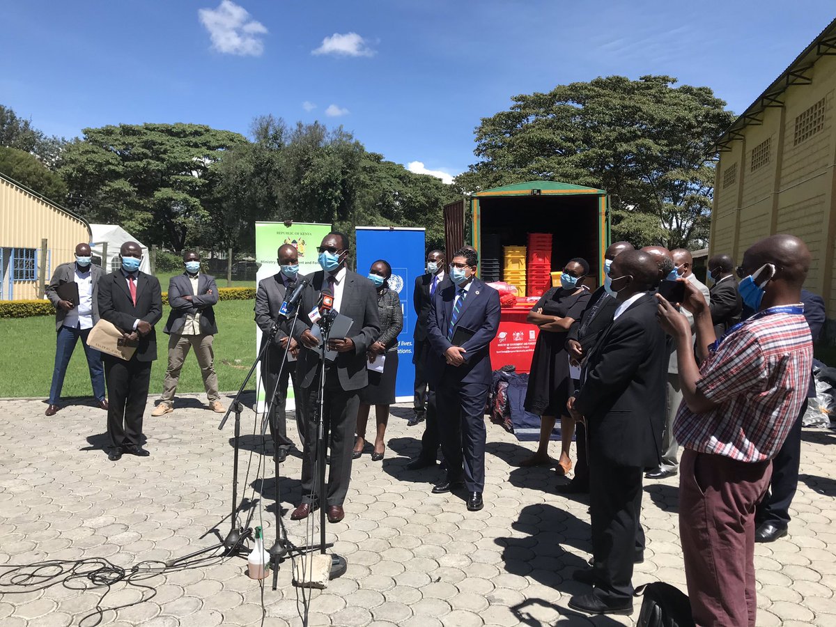 DrChrisKiptoo's tweet photo. With @Walidbadawi of @UNDPKenya & @GovLeeKinyanjui during handing over of waste management equipment to @NakuruCountyGov Level 5 hospital. This is part of @theGEF Funded @Environment_Ke #UPOPs project that also supports 12 health centers in Nairobi, Nakuru, Mombasa & Kisumu. https://t.co/GMa3aHGKNH