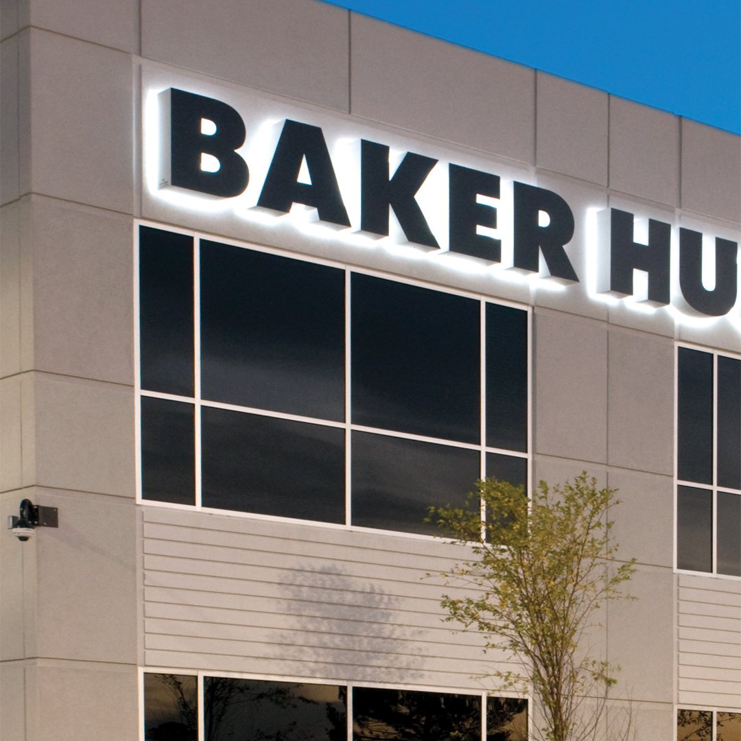 US_LED's tweet image. We're excited to show off this LED lighting application in our #ThrowbackThursday! Baker Hughes wanted to represent their brand in the "light" way and used US LED's channel letter solutions to do it. #LEDLightingSolutions #SignLighting #AlwaysTheRightChoice