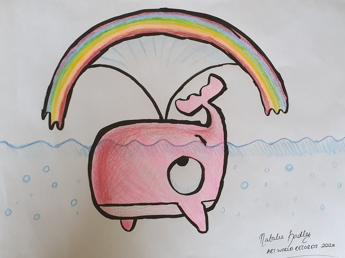 DentedRat's tweet photo. Big congratulations to @RobBiddulph for smashing the world record today! Esme (4) went a little off plan with this one 😂 #drawwithrob #artworldrecords https://t.co/HYQy1vUnhA