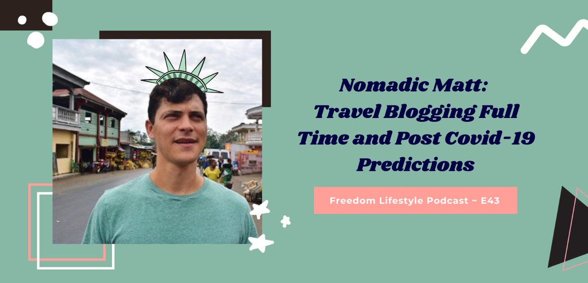 slaliberteee's tweet photo. IT'S LIVE!!!! My interview with Nomadic Matt ✈️🌏

I'd LOVE for you to give it a listen here: https://t.co/XsmJ2Cve9p ✩

#nomadicmatt #freedomlifestyle #podcast https://t.co/1IIcXDGmkw