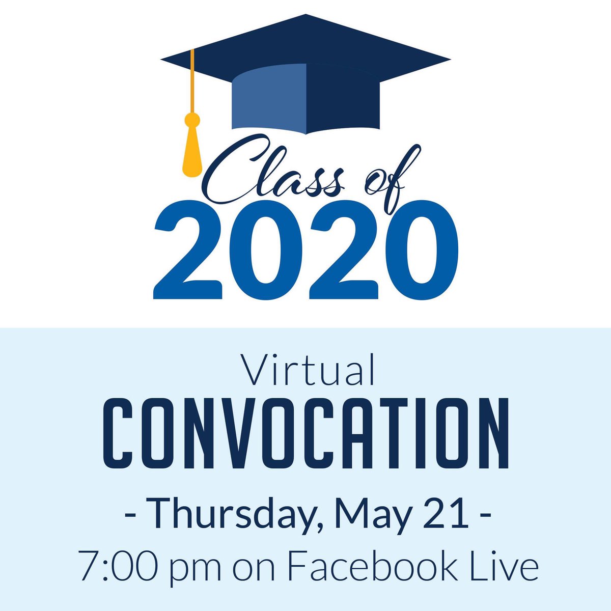 UVCareerCenter's tweet photo. UVCC's Virtual Convocation ceremony is TONIGHT!
- We will send a link later today with a direct link, or visit https://t.co/y2xgMfZs0a
- You do NOT have to have a Facebook account to view the event. 
#classof2020 #seniors #uvcc #thisisuvcc #careertech #inthistogetherohio https://t.co/WmOJDcPknZ