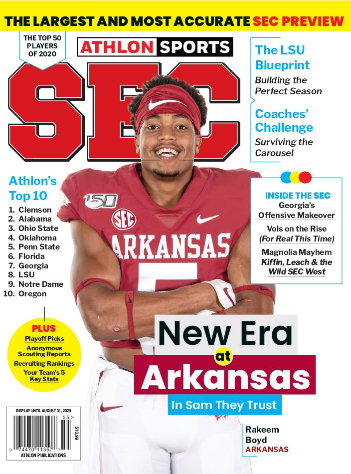 .<a href="/RazorbackFB/">Arkansas Razorback Football</a>'s Rakeem Boyd graces the cover of our 2020 SEC Preview after rushing for 1,133 yards last season. You can order your copy of the magazine today, which will be available on June 2.

amglifestylestore.com/p-2608-athlon-…