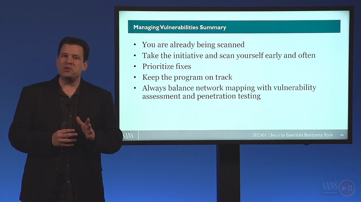 SANSInstitute's tweet photo. In this 2-hour FREE demo of SEC401, SANS Principal Instructor @BryanOnSecurity takes you through #threat management

Gain an understanding of the concepts and relationships behind reconnaissance, resource protection, risks, threats, and vulnerabilities: https://t.co/9TN4efLc5P https://t.co/AmkmaXGapd