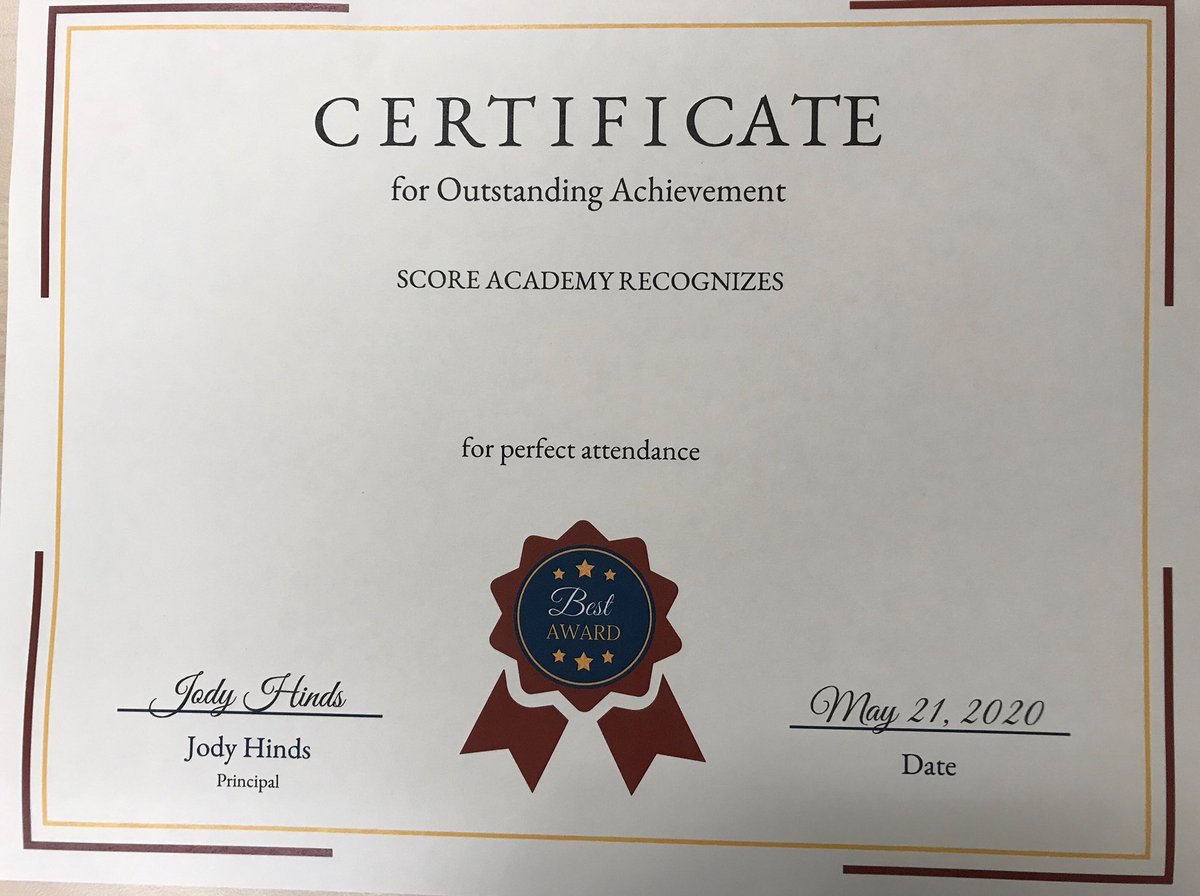 SCORE__Academy's tweet photo. Celebrating our hard working students with PERFECT ATTENDANCE!! 🎉 #itsinthemail https://t.co/GYtU7NqpEV